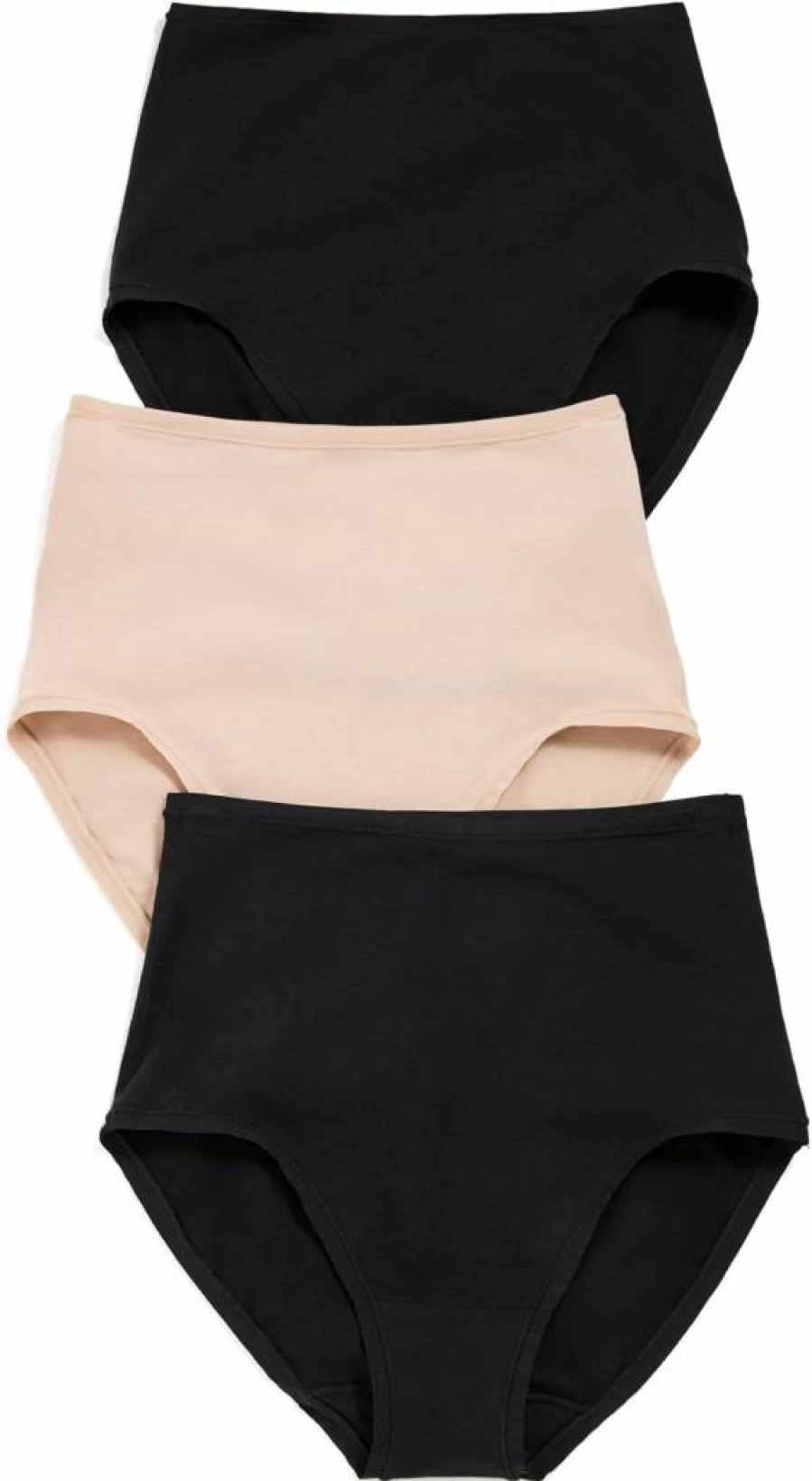 Natori Women's Cotton High Waist Briefs 3-Pack - Bliss Bare Comfort Underwear