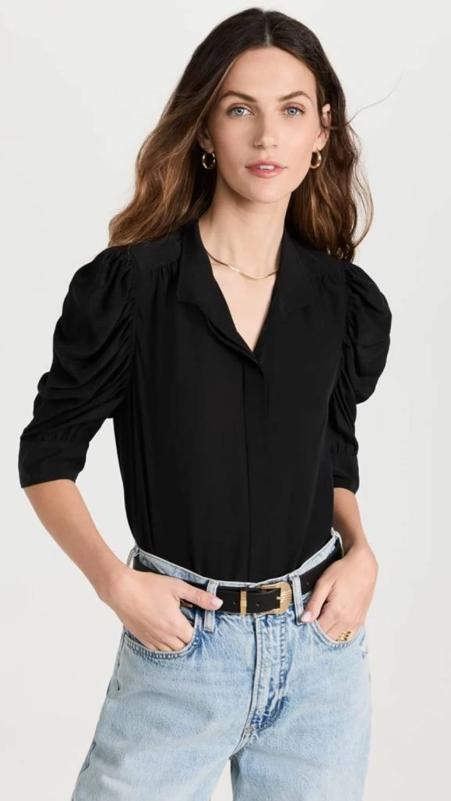 FRAME Women's Gillian Blouse - Stylish Women's Top by FRAME