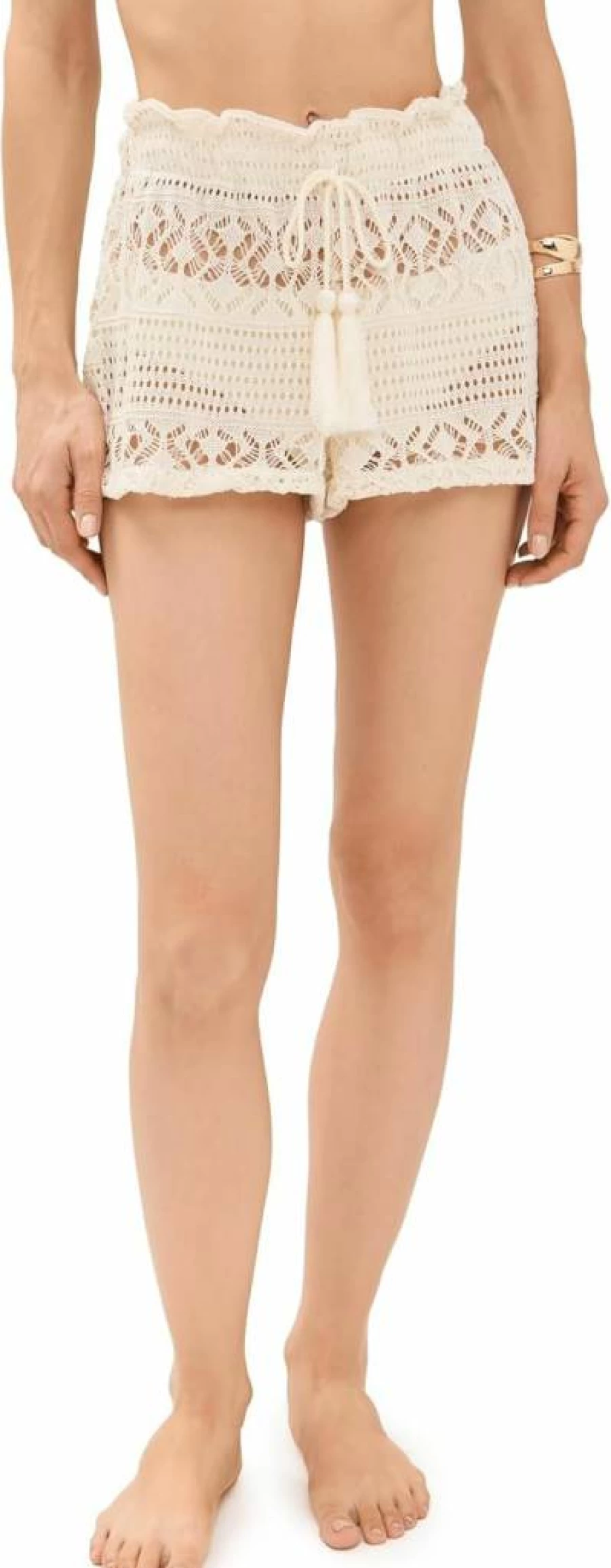 PALMACEA Women's Irene High-Waisted Summer Shorts - Comfortable Casual Stretch Denim Shorts for Women