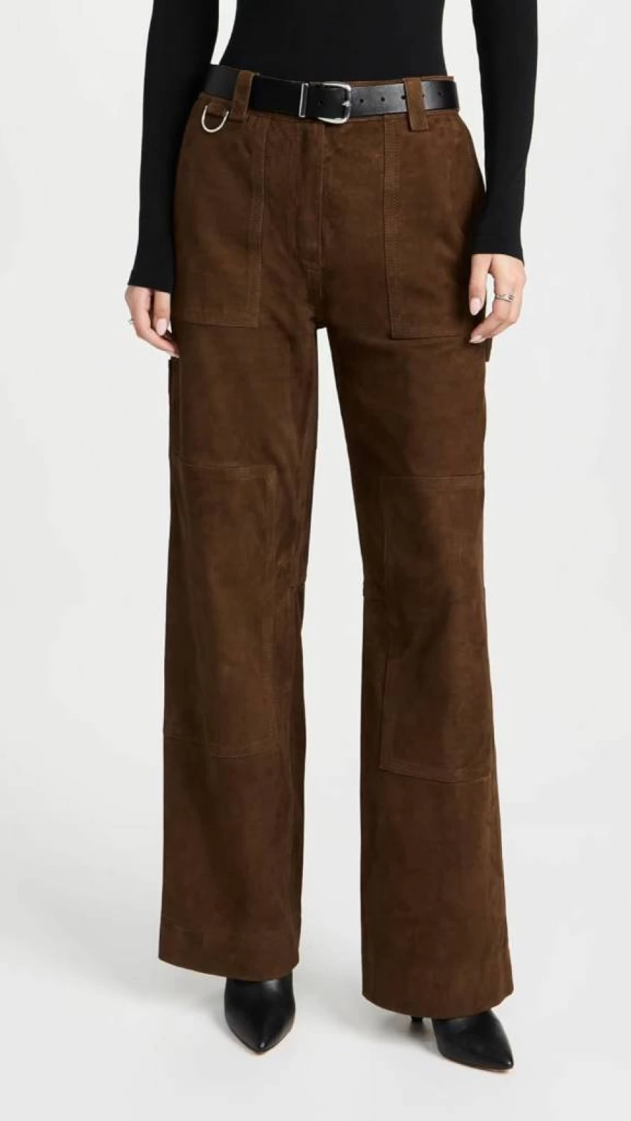 SAKS POTTS Women's Floral Rose Print High-Waisted Pants - Elegant Botanical Design Trousers
