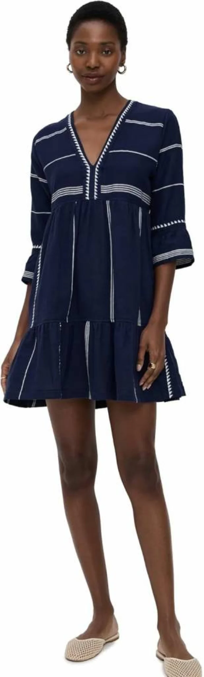 lemlem Women's Hanna Flutter Sleeve Dress - Boho Chic Printed Maxi Dress