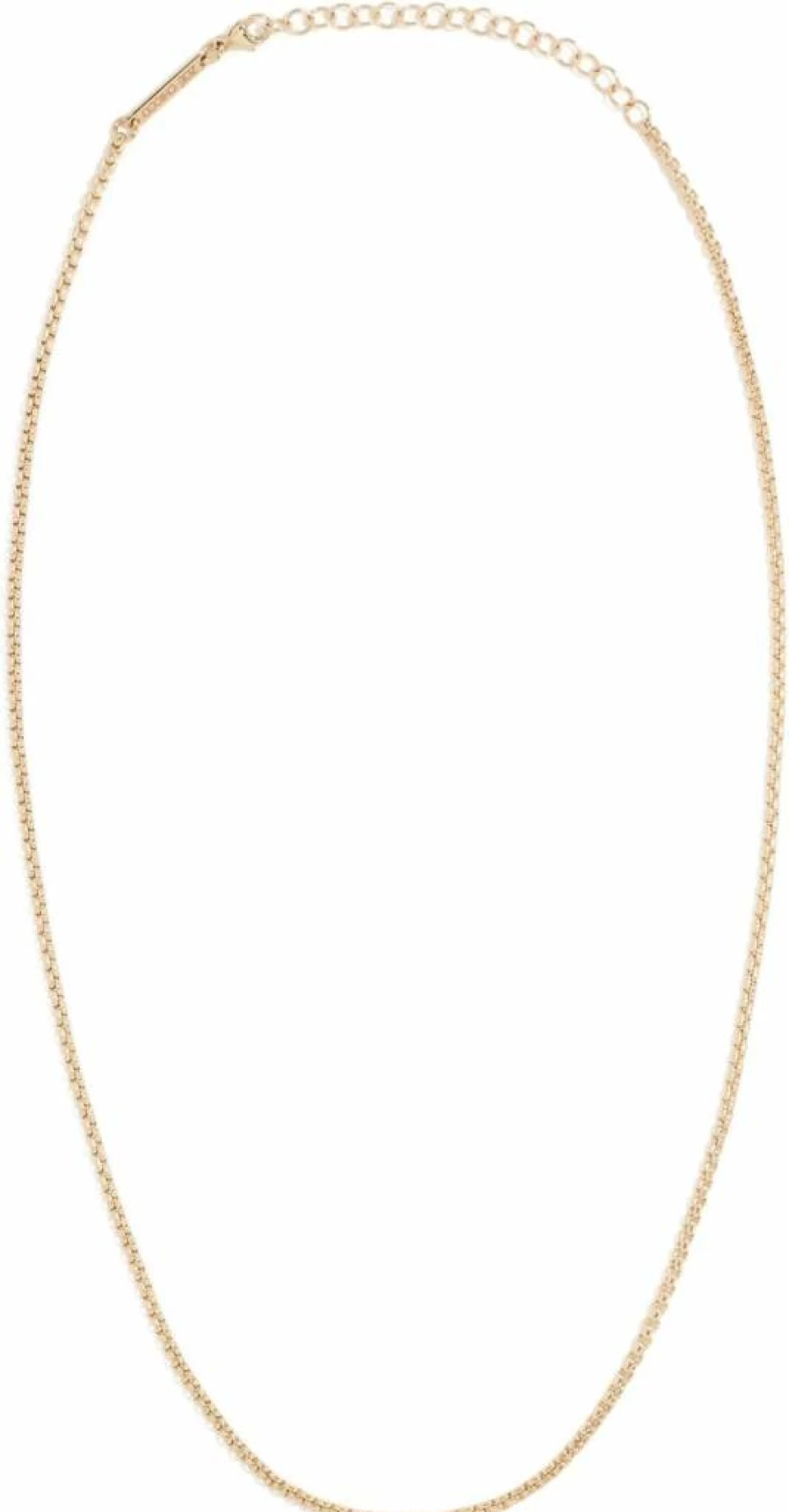 ZOE CHICCO 14K Gold Box Chain Necklace for Women - Dainty Minimalist Layering Necklace