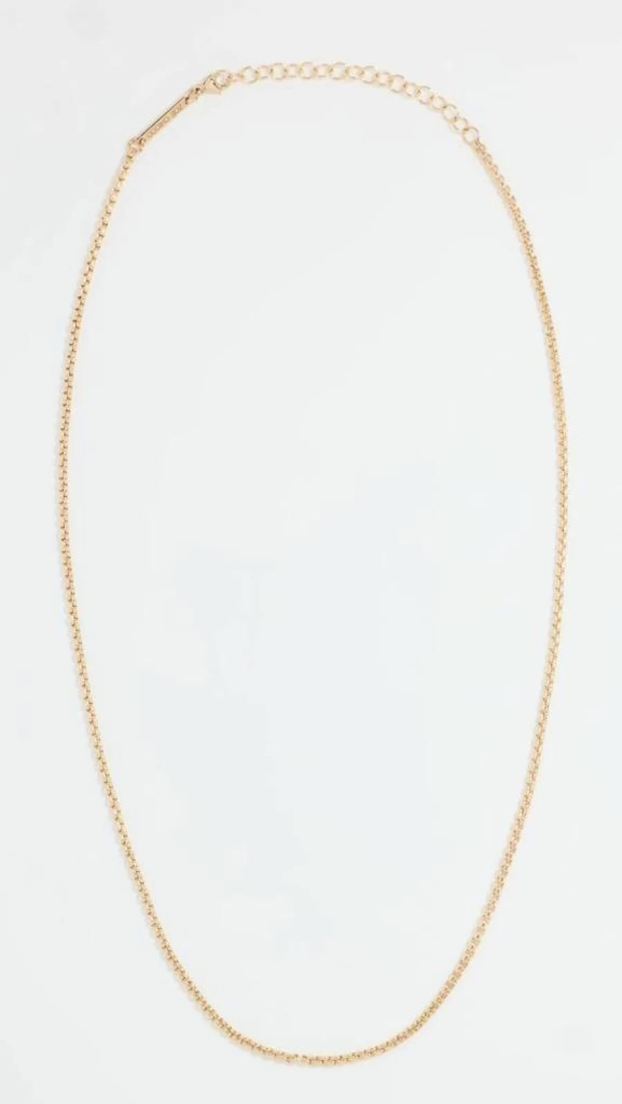 ZOE CHICCO 14K Gold Box Chain Necklace for Women - Dainty Minimalist Layering Necklace
