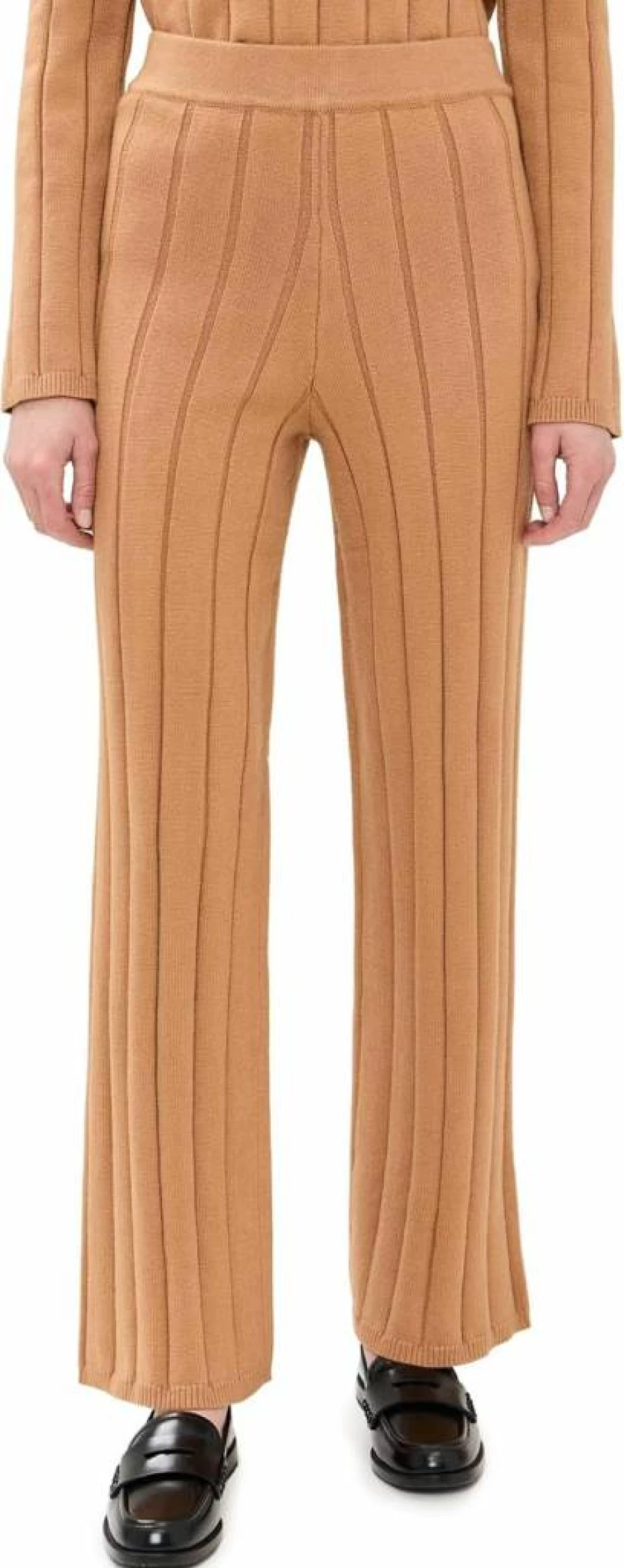 English Factory Women's High-Quality Textured Knit Pants - Comfortable & Stylish Trousers