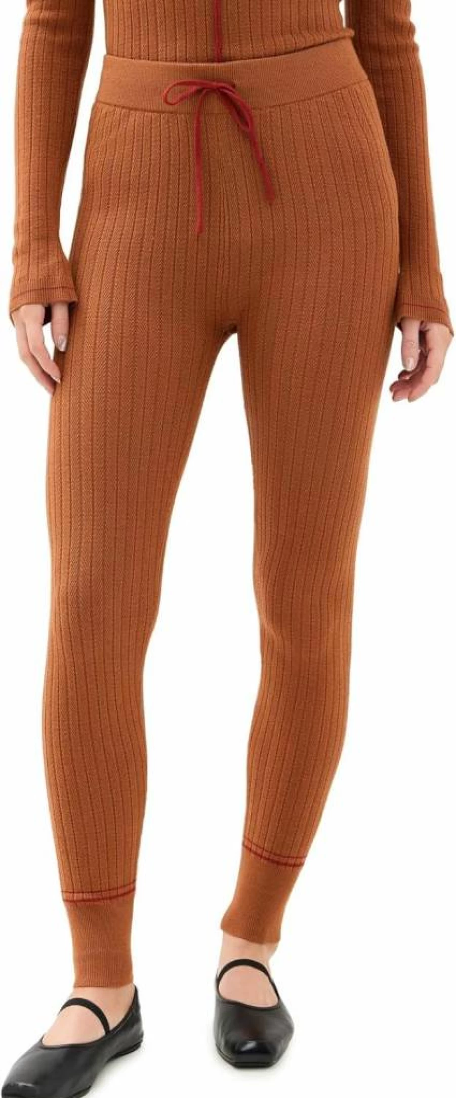 Varley Women's Wheatly Knit Leggings - High-Waisted Stretchy Comfortable Yoga Pants for Workouts & Casual Wear