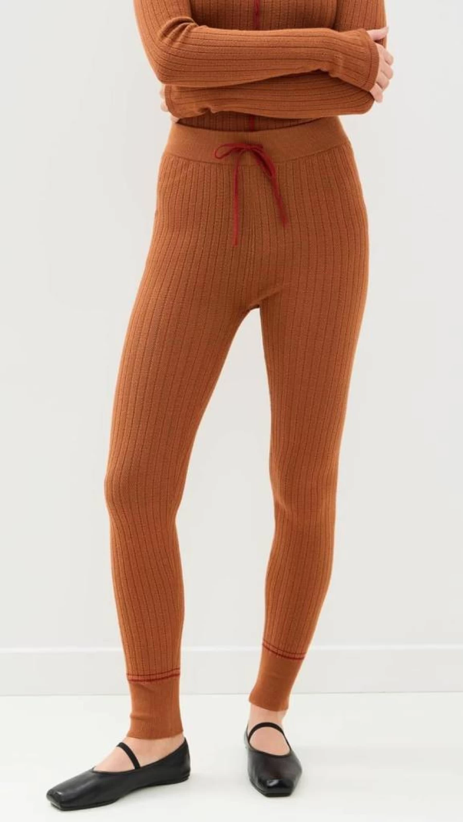 Varley Women's Wheatly Knit Leggings - High-Waisted Stretchy Comfortable Yoga Pants for Workouts & Casual Wear