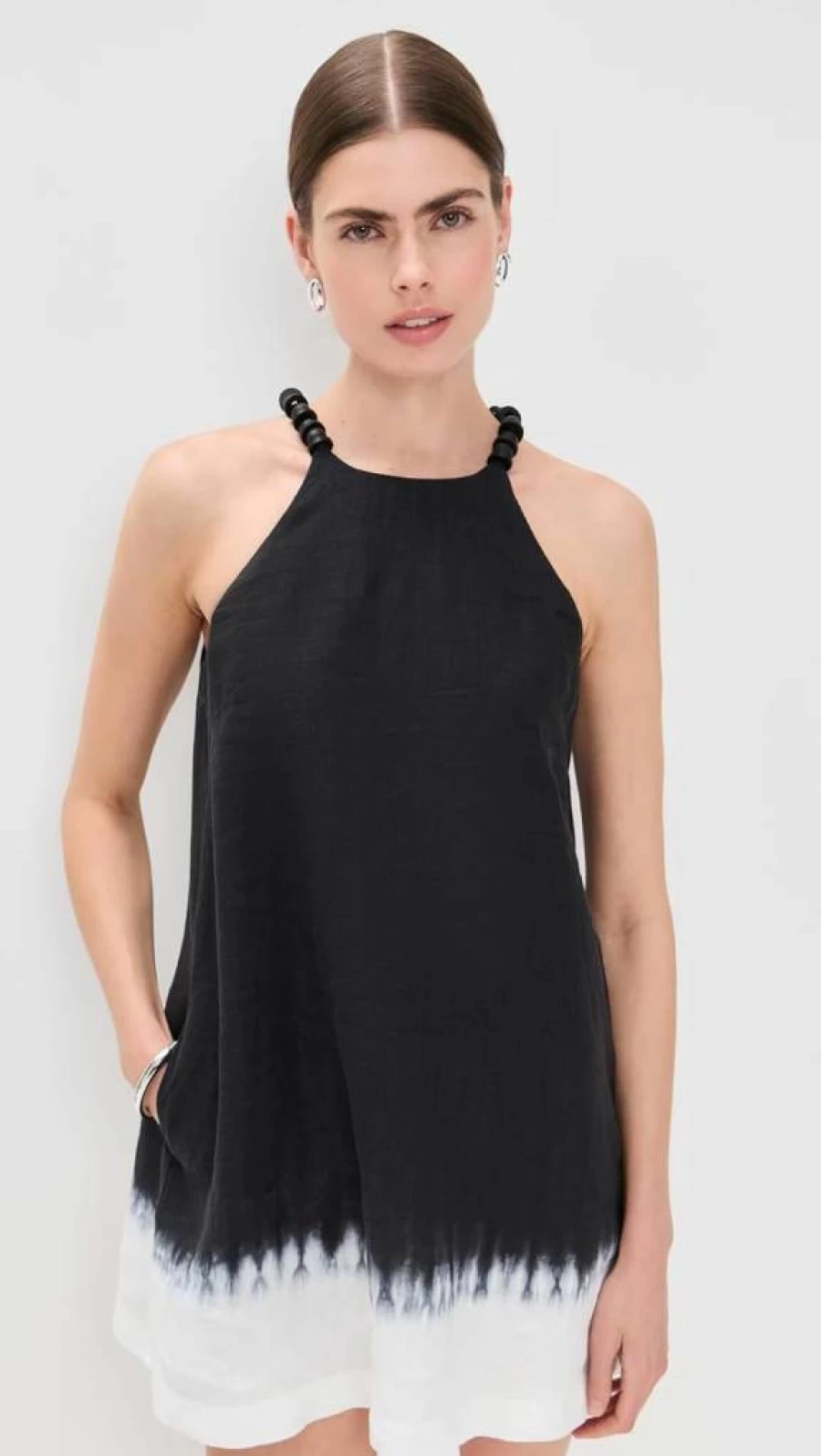 STAUD Cabo Linen Dress for Women - Summer Linen Midi Dress by STAUD