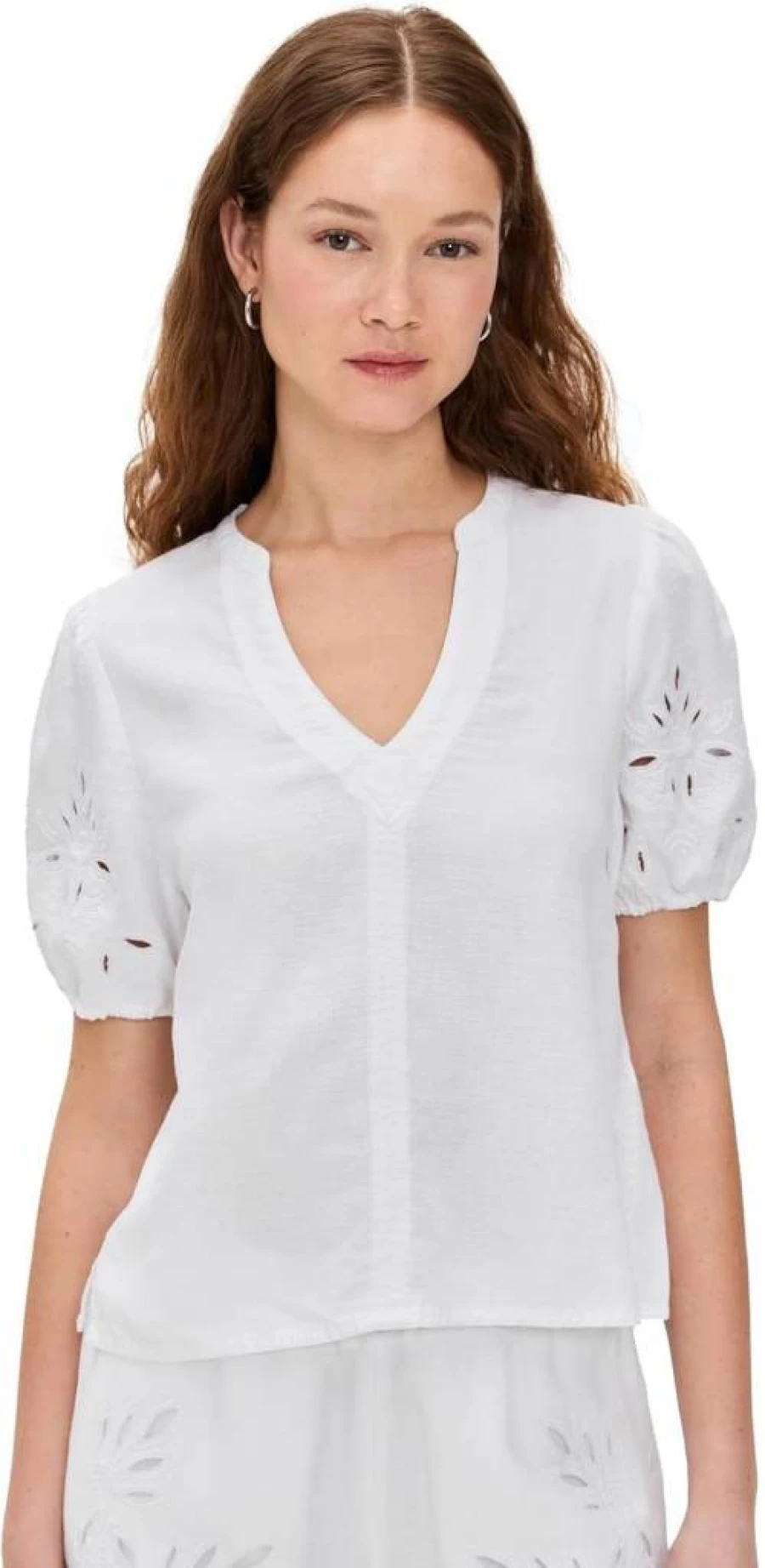 Splendid Women's Cayden Embroidered Blouse - Floral Stitched Top for Women