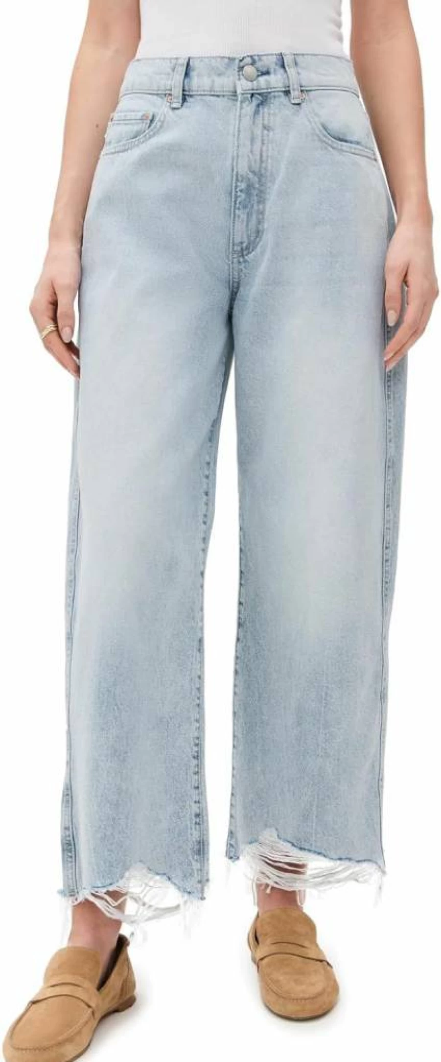 DL1961 Women's Taylor Ultra High Rise Barrel Leg Ankle Jeans - Slim Fit Stretch Denim Pants