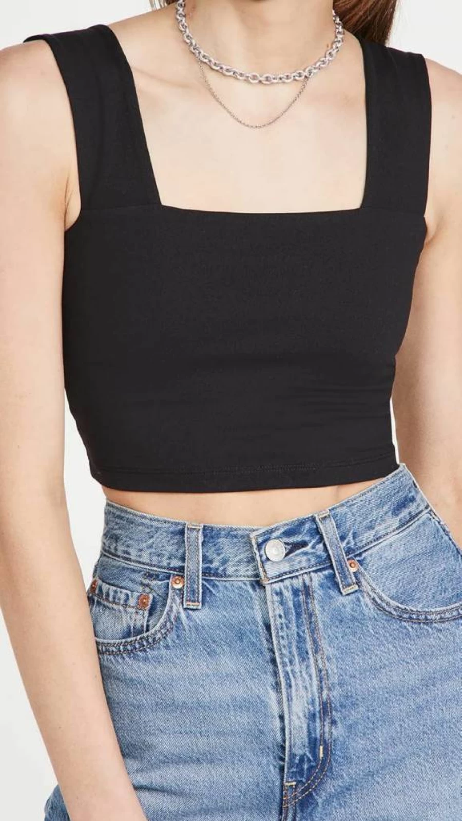 Susana Monaco Women's Wide Strap Crop Top - Stylish Casual Summer Blouse