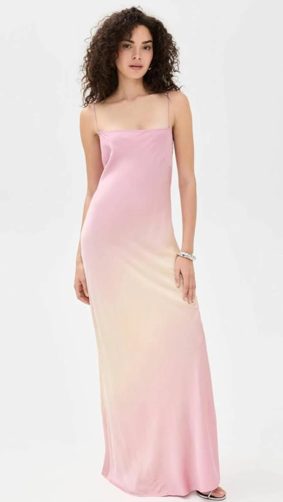 Good American Women's Satin Maxi Slip Dress - Elegant & Comfortable Long Nightgown
