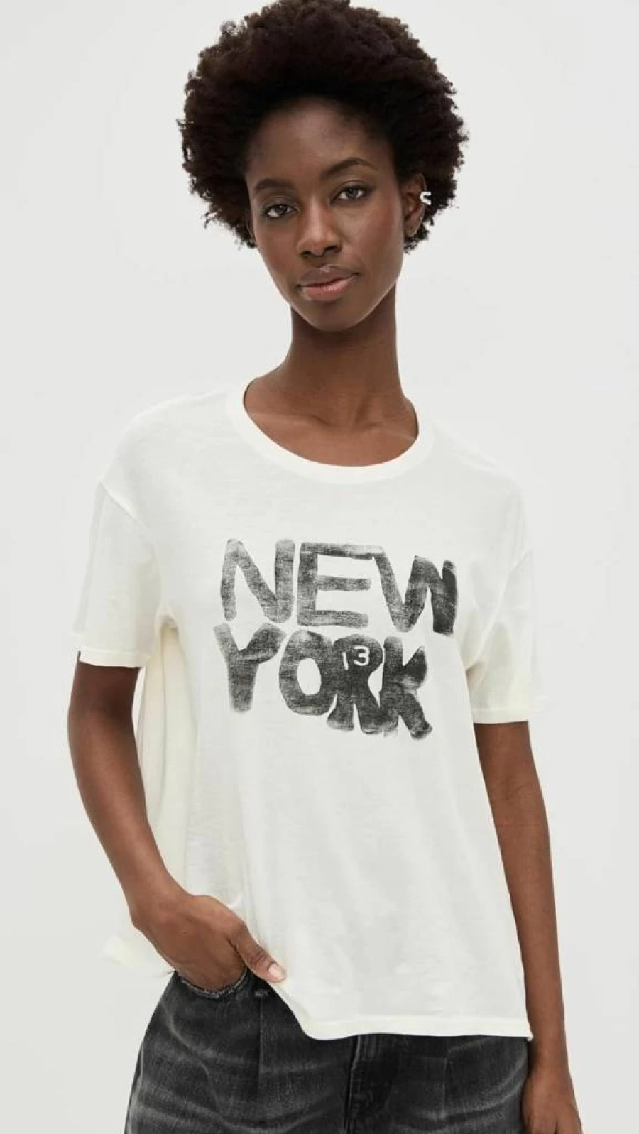 R13 Women's NY Relaxed Fit T-Shirt | Casual Comfort Tee