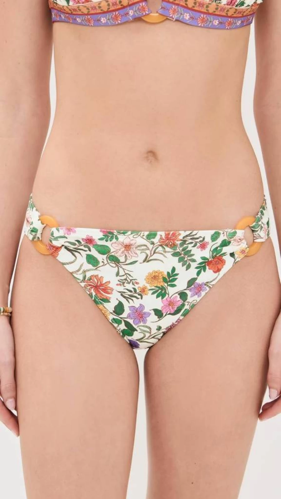 Shoshanna Women's Toulouse Floral Print Classic Bikini Bottoms - High Waisted Swimwear for Women
