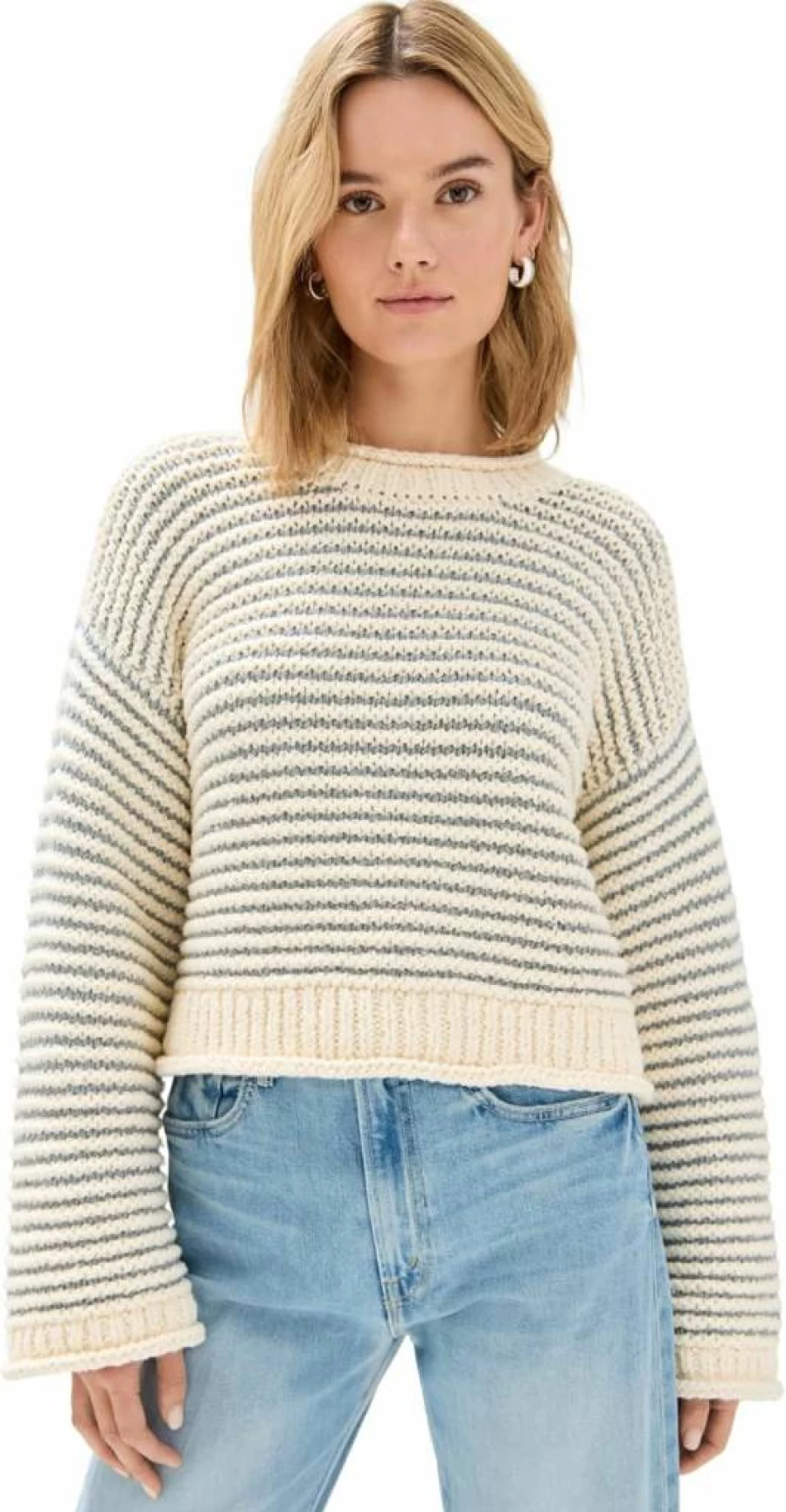 MOTHER Women's Bell Sleeve Sweater - Elegant Knit Top for Women