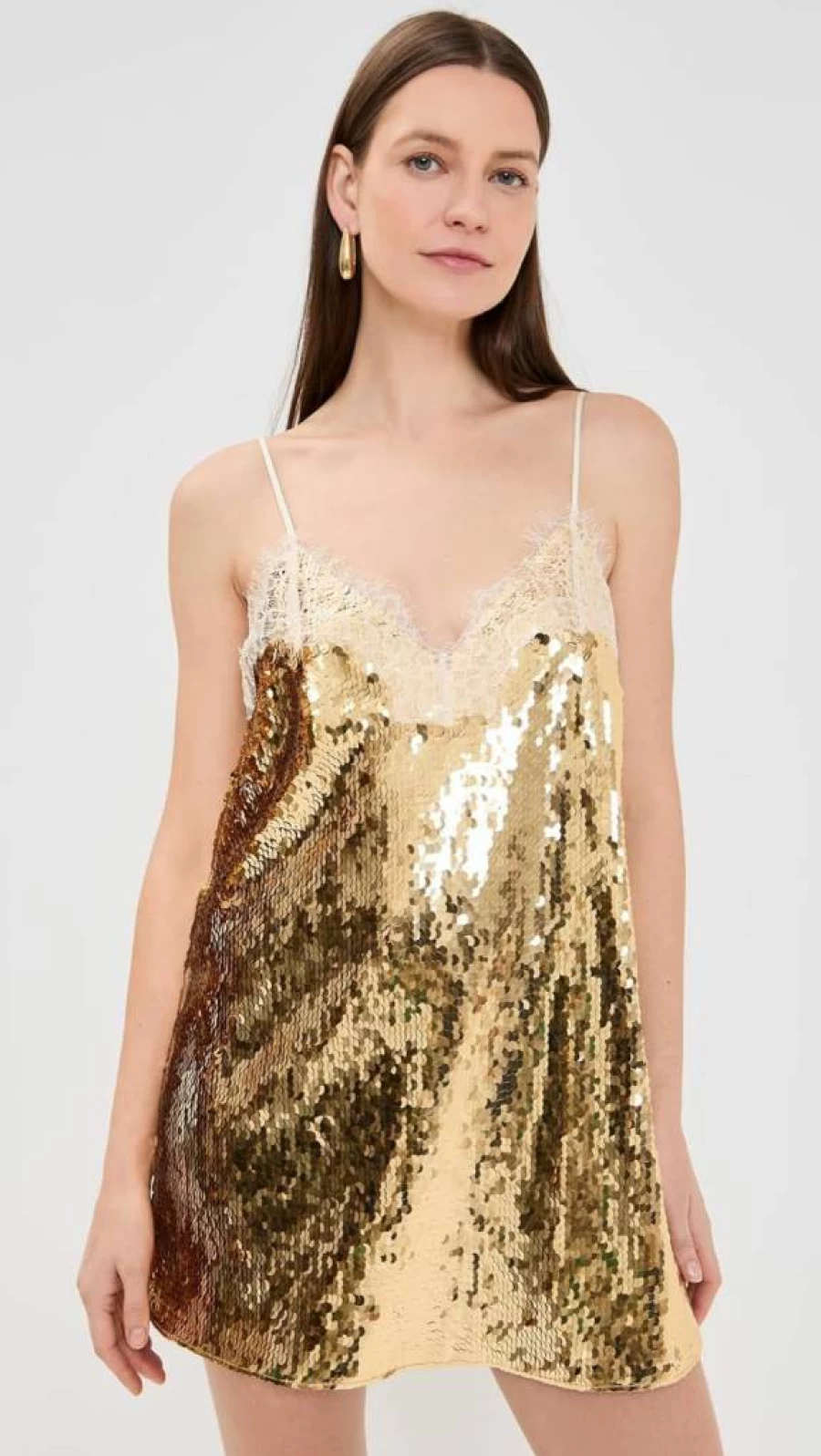 Retrofete Women's Olive Green Sequin Party Dress - Elegant Evening Gown for Special Occasions