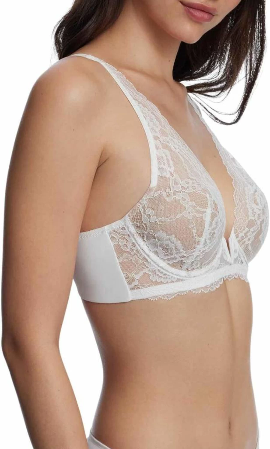Skarlett Blue Women's Minx Lace Plunge Bra with V-Wire and Light Lining 320100