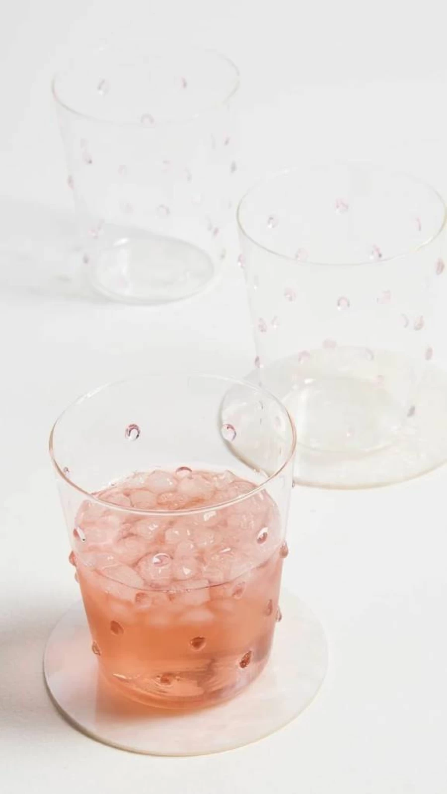 Zafferano Women's Pink Polka Dot Tumbler Set - 6-Piece Party Glassware Collection