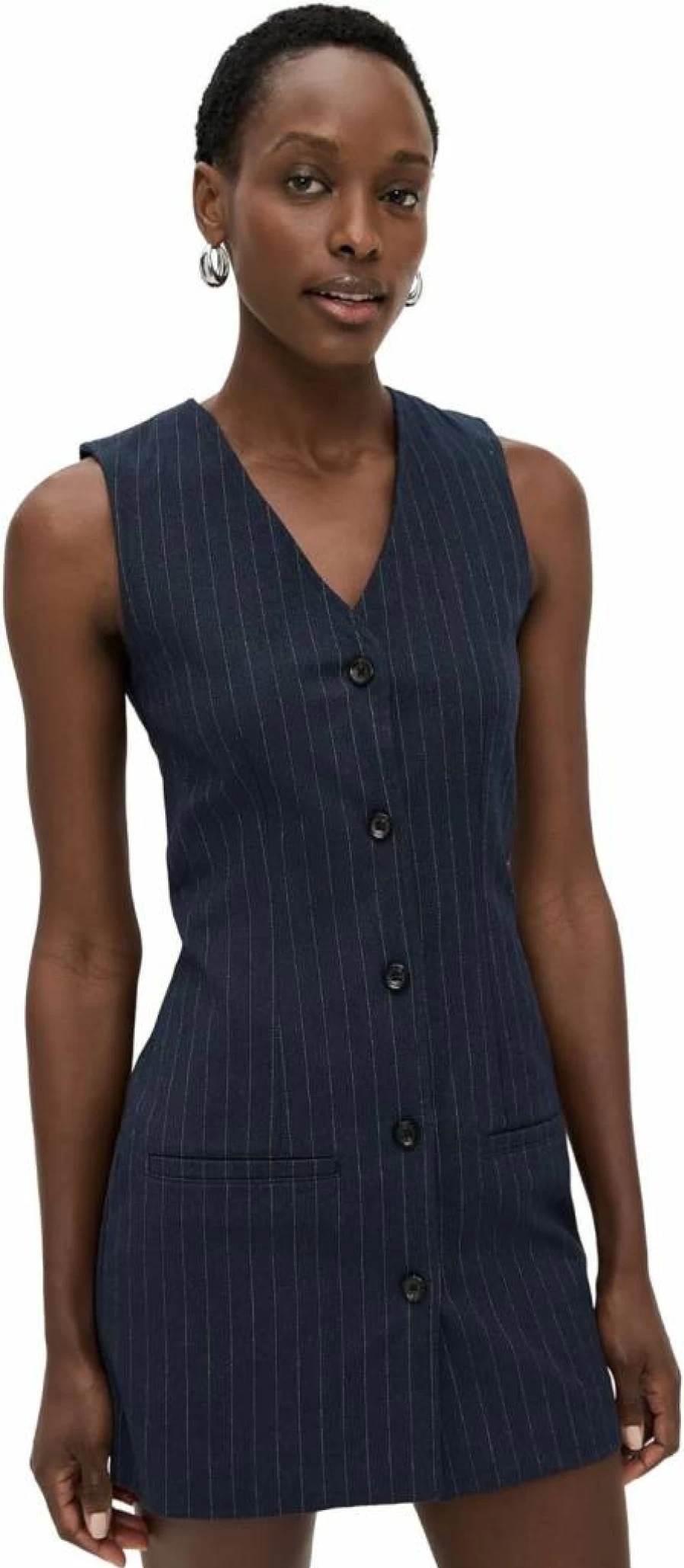 DL1961 Women's Mini Vest Dress - Stretch Denim Casual Style