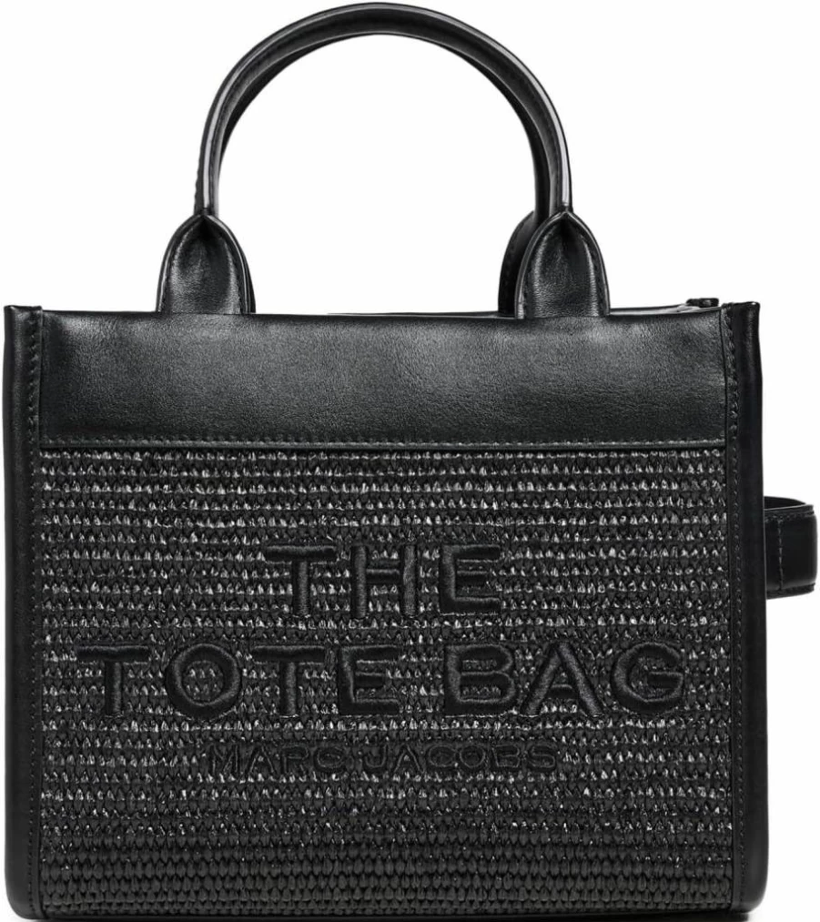 Marc Jacobs The Small Tote Bag for Women - Black Leather Crossbody Handbag, One Size, Luxury Designer Purse