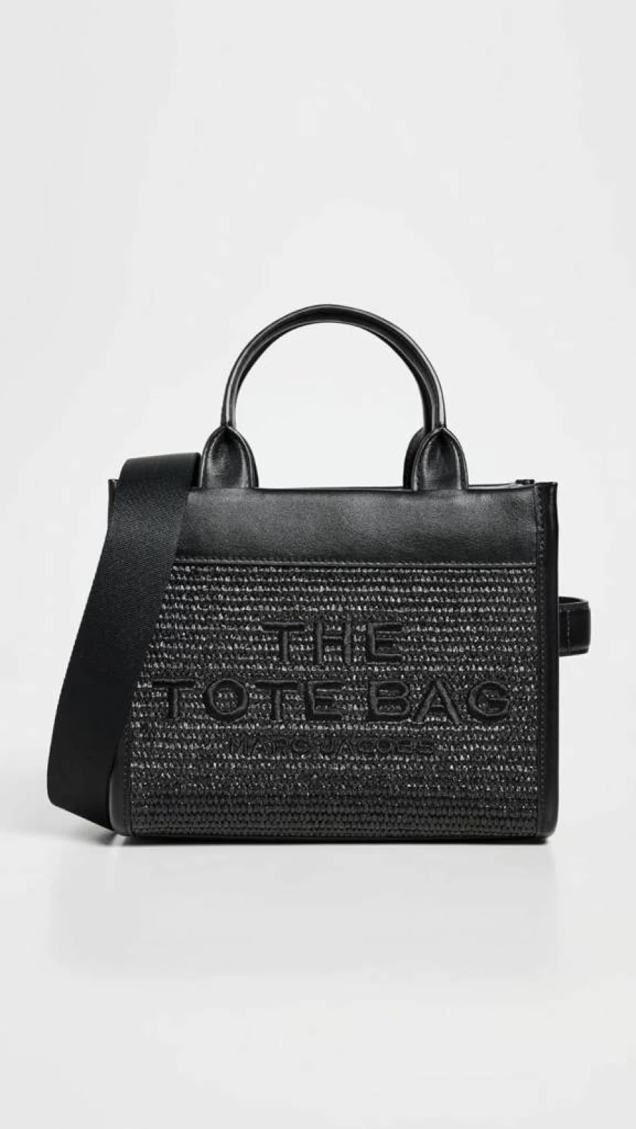 Marc Jacobs The Small Tote Bag for Women - Black Leather Crossbody Handbag, One Size, Luxury Designer Purse