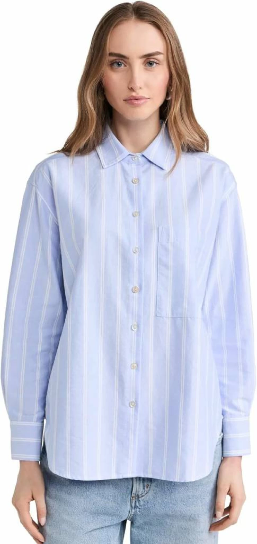 AYR Women's The Deep End Button Down Shirt - Classic Casual Top for Women