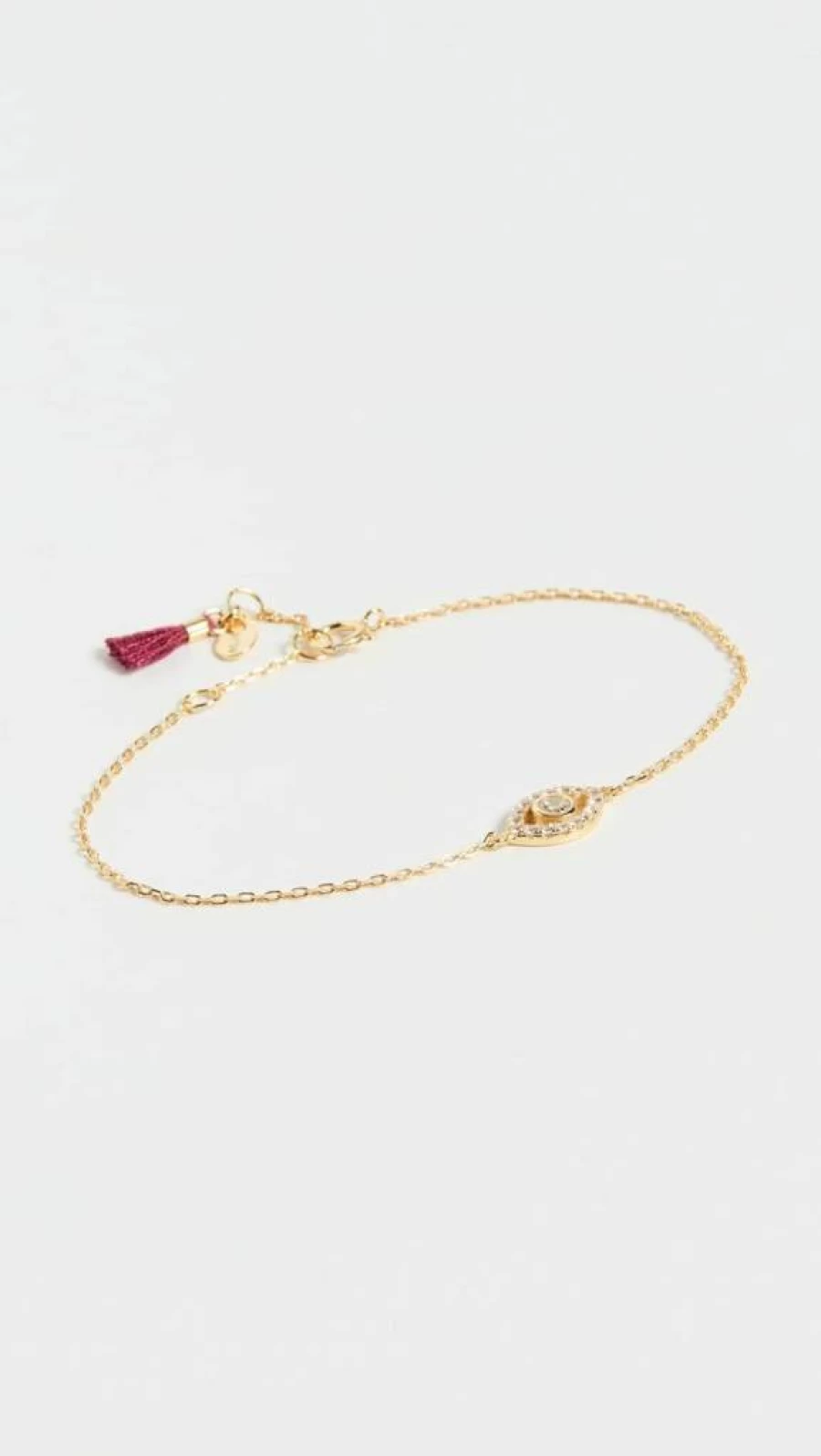 SHASHI Women's Evil Eye Pave Bracelet - Sterling Silver Adjustable Bangle for Good Luck & Protection