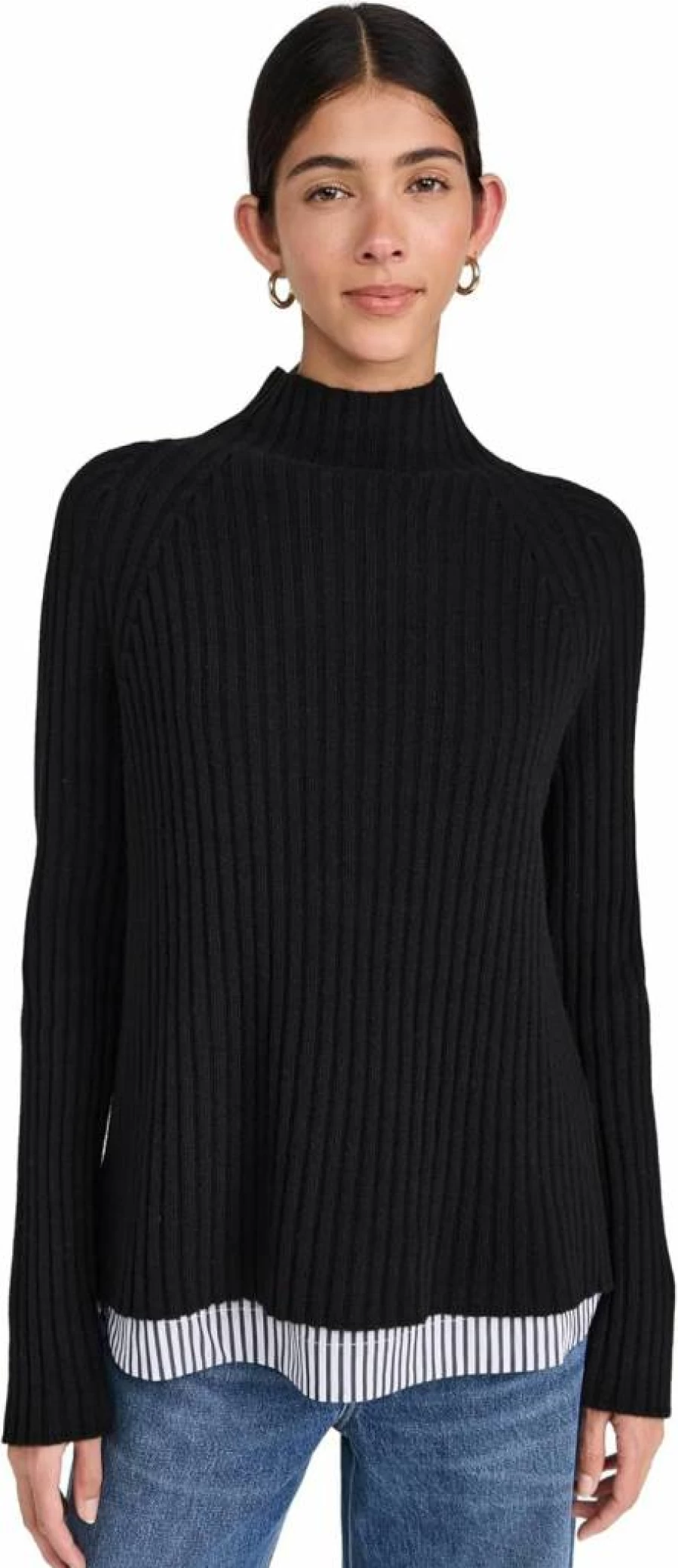 MEIMEIJ Women's Stylish Combo Knit Sweater - Soft Fabric Pullover for Casual Wear