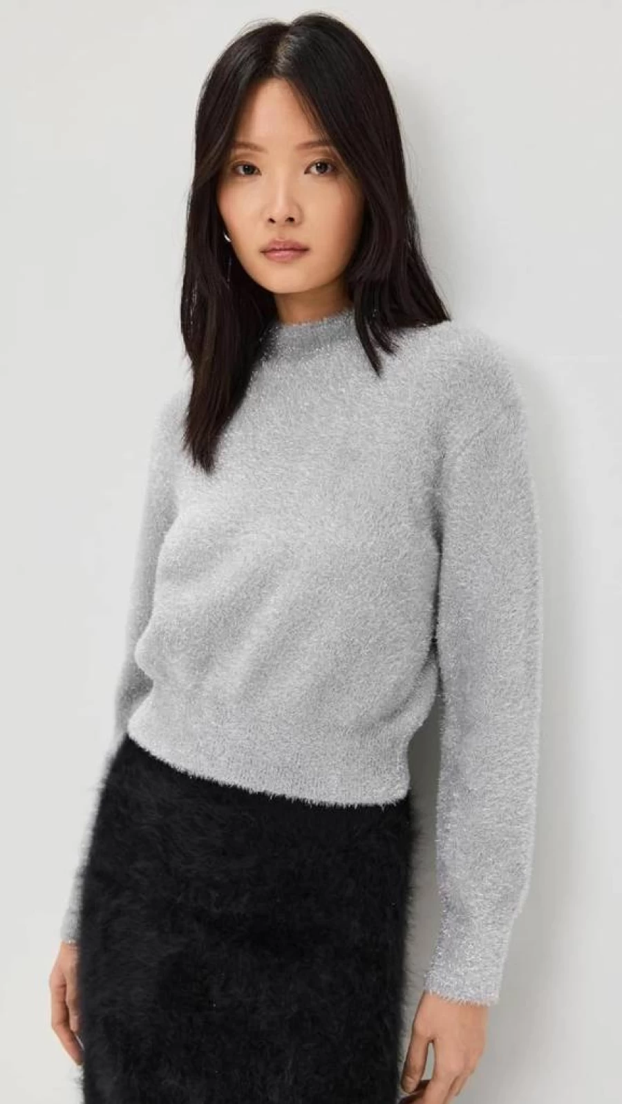 SIMON MILLER USA Women's Oko Metallic Knit Sweater - Stylish Comfort & Elegance