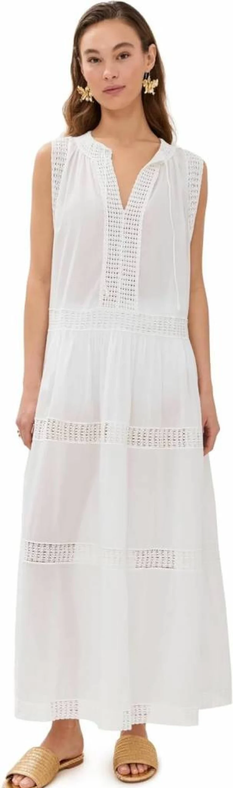 Ulla Johnson Women's Thalia Coverup Dress - Flowy Beach Cover-Up, Boho Chic Style, Summer Maxi Dress