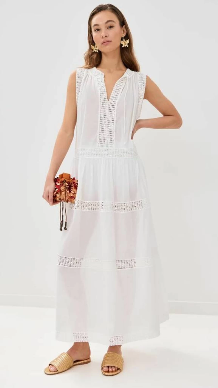 Ulla Johnson Women's Thalia Coverup Dress - Flowy Beach Cover-Up, Boho Chic Style, Summer Maxi Dress