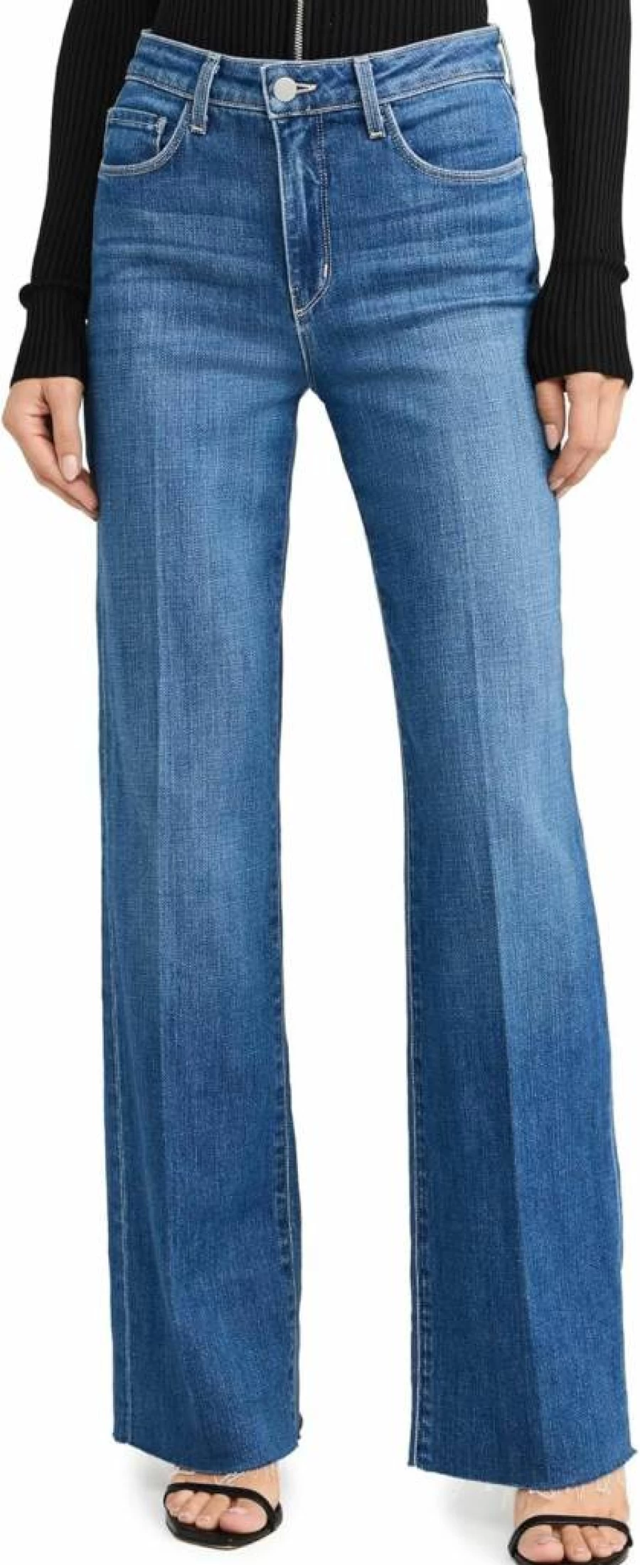 L'AGENCE Women's Scottie High Rise Wide Leg Jeans - Premium Denim Pants for Women
