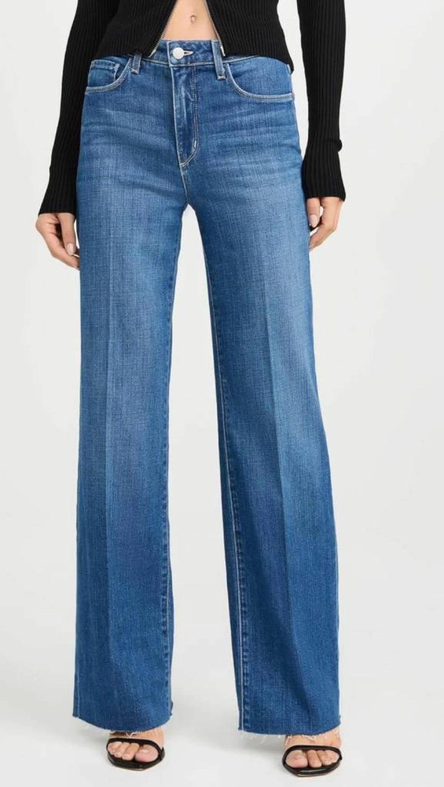 L'AGENCE Women's Scottie High Rise Wide Leg Jeans - Premium Denim Pants for Women