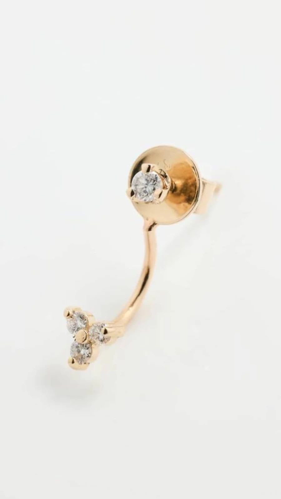 ZOE CHICCO 14K Gold Single Prong & Trio Set Stud Jacket Earrings for Women