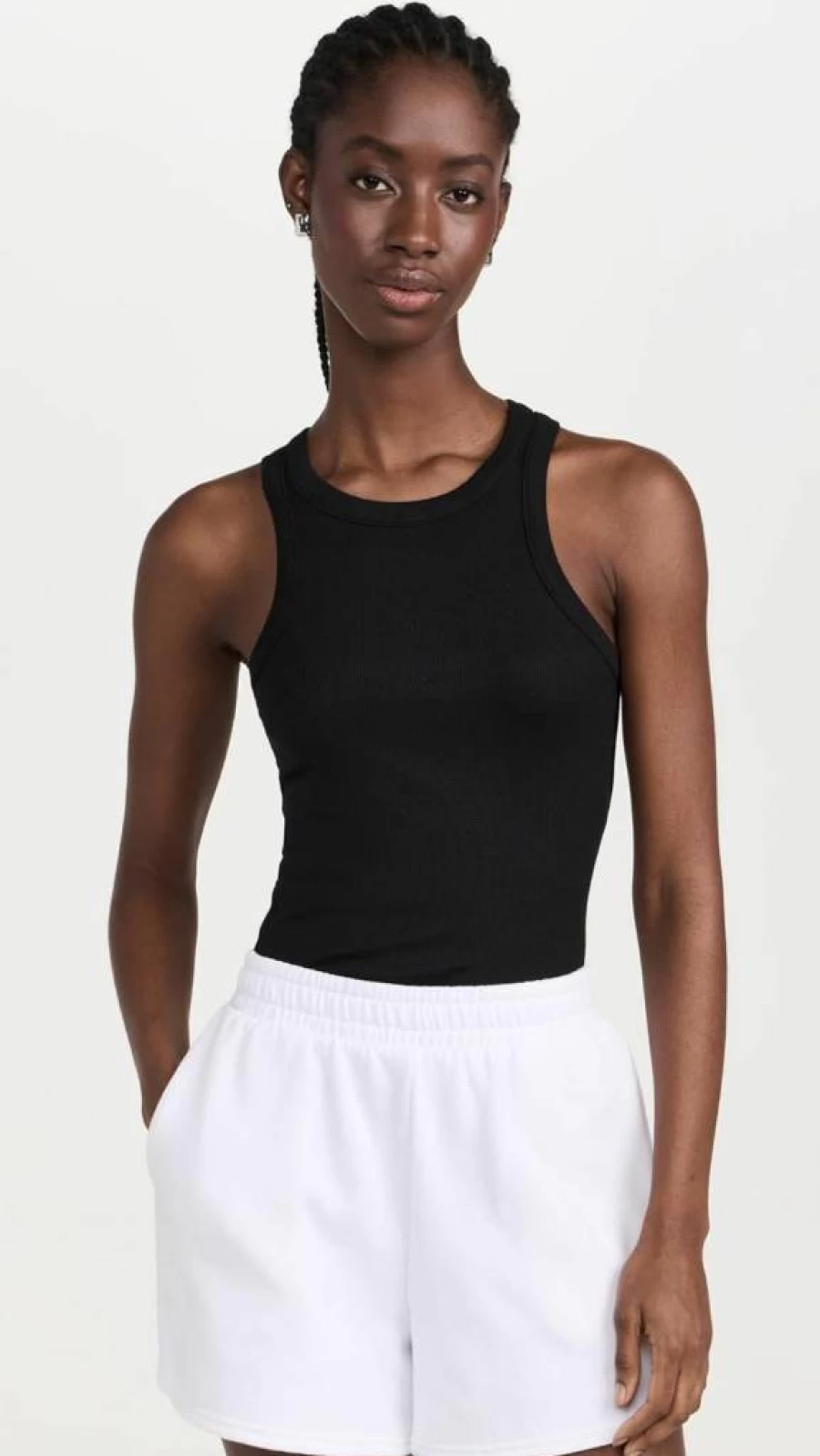 SPLITS59 Women's Kiki Ribbed Tank Top - Stretchable Comfort Fit Casual Wear