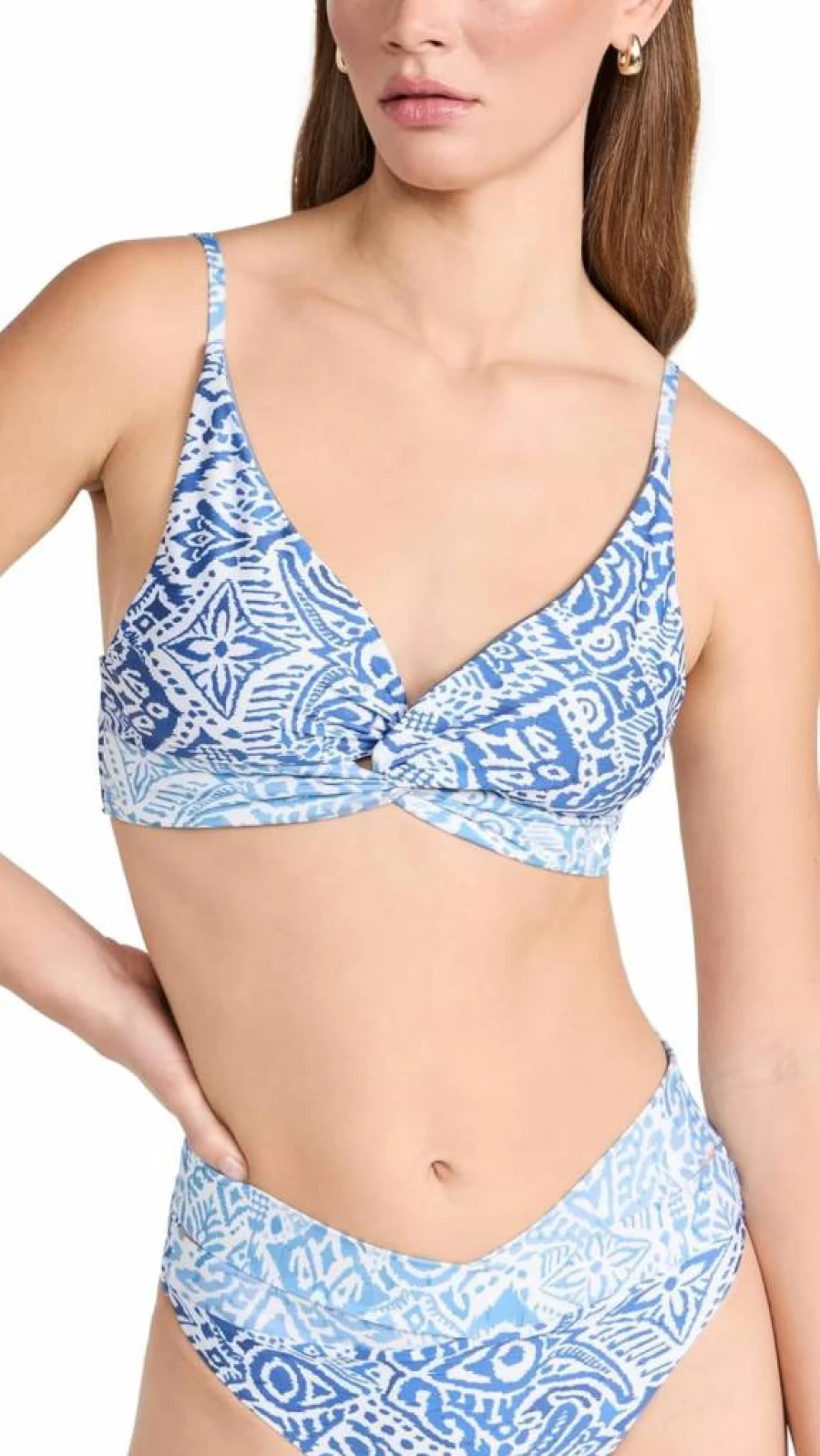 PALMACEA Women's Light Blue Bikini Top - Comfortable & Stylish Swimwear for Summer