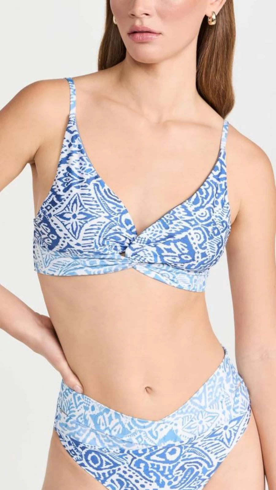 PALMACEA Women's Light Blue Bikini Top - Comfortable & Stylish Swimwear for Summer