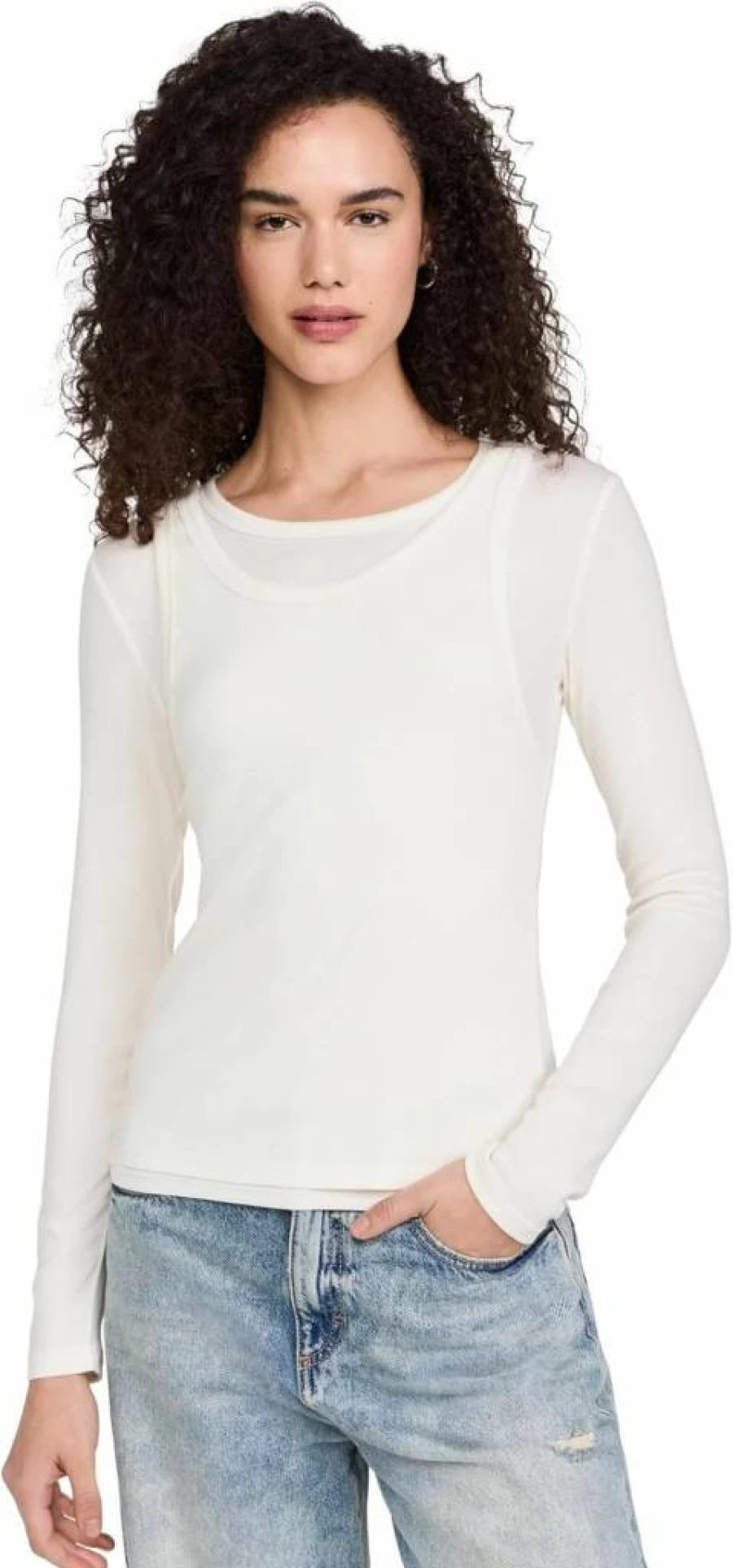 Pixie Market Women's Double-Layered Tank Top - Stylish Layered Casual Summer Tops for Women
