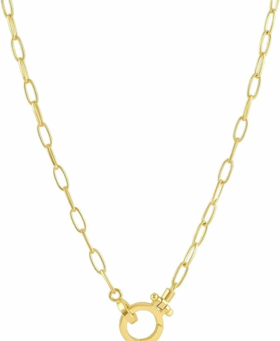 Gorjana Parker Mini Necklace 18K Gold Plated 17 Inches Adjustable Hinge Closure Everyday Layering Jewelry Gift Ready Long-Lasting