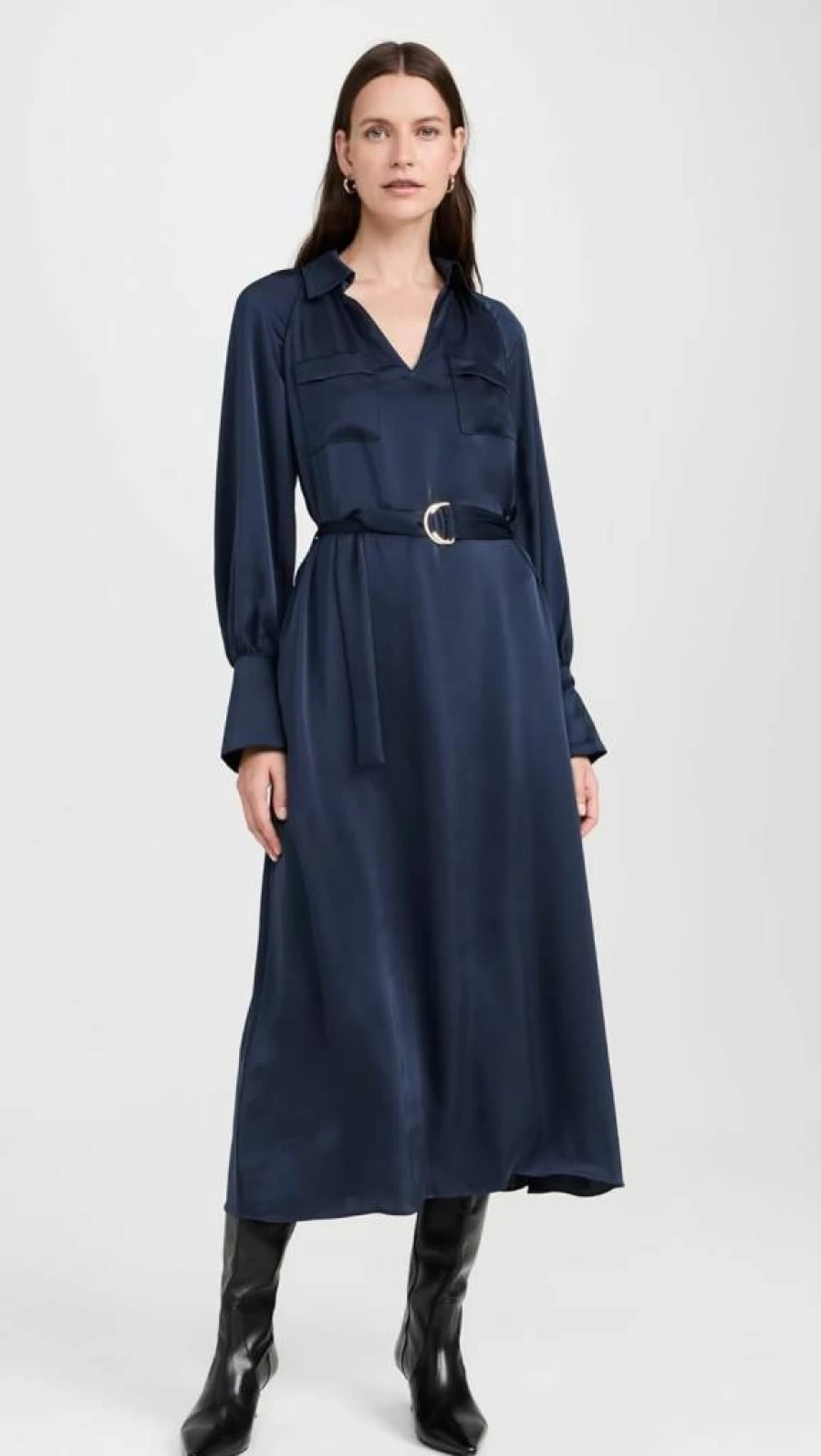 Ramy Brook Women's Cecilia Dress: Elegant Flowy Midi Dress for Casual and Evening Wear