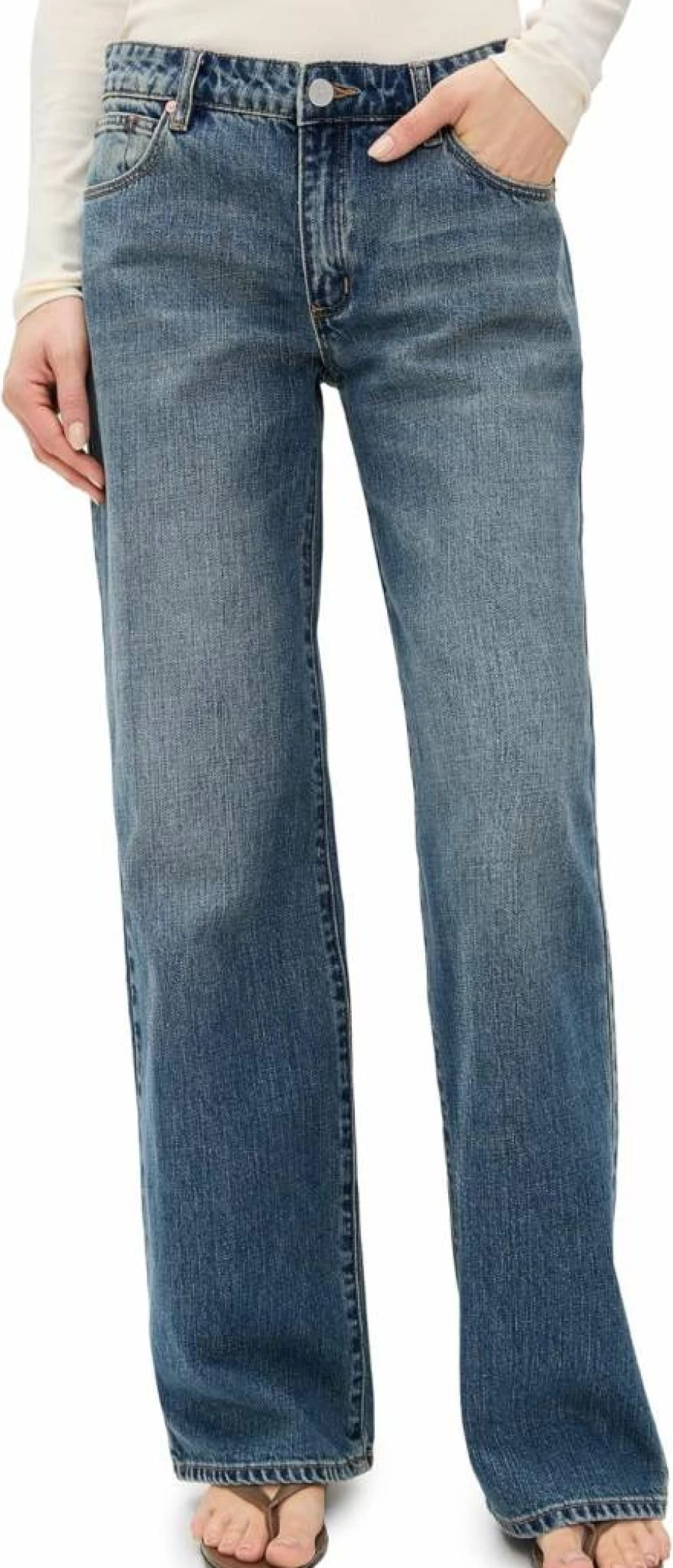 ABRAND Women's High-Waist Baggy Petra Jeans - 90s Retro Relaxed Fit Denim Pants