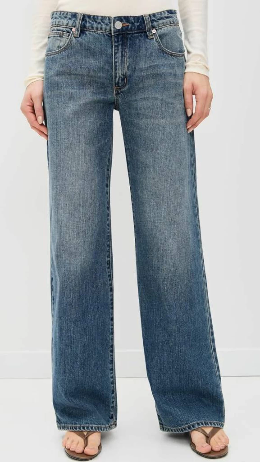 ABRAND Women's High-Waist Baggy Petra Jeans - 90s Retro Relaxed Fit Denim Pants