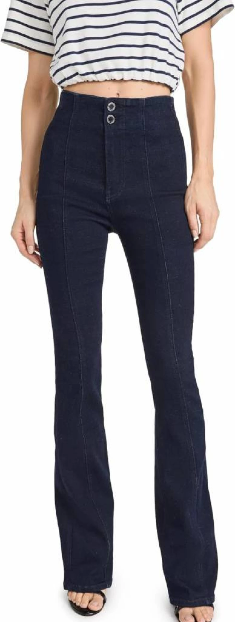 Veronica Beard Jean Women's Beverly High Rise Skinny Flare Jeans - Slimming Bootcut Denim Pants for Women