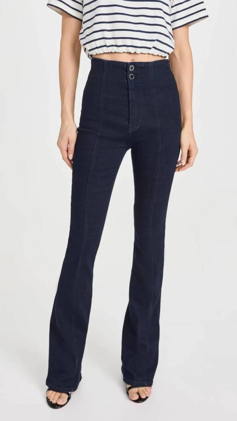Veronica Beard Jean Women's Beverly High Rise Skinny Flare Jeans - Slimming Bootcut Denim Pants for Women