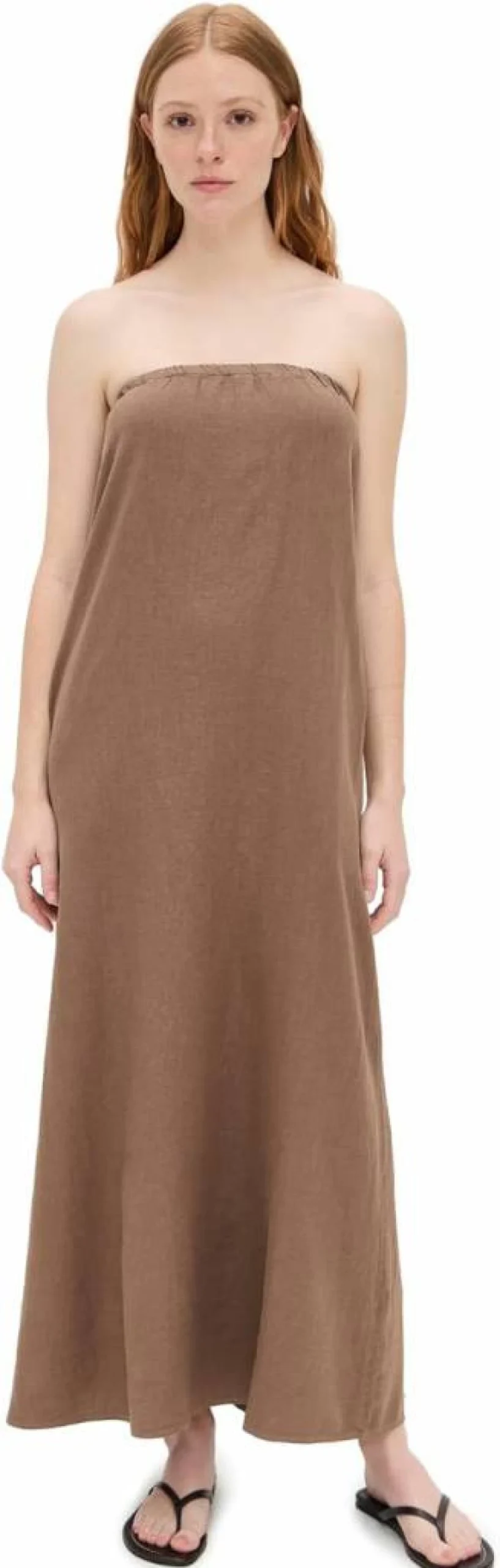 Stateside Women's Linen Maxi Dress - Elegant Column Design for Summer