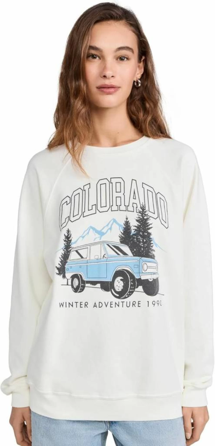 Original Retro Brand Women's Vintage Colorado Crewneck Sweatshirt - Soft Fleece Pullover with Classic State Design