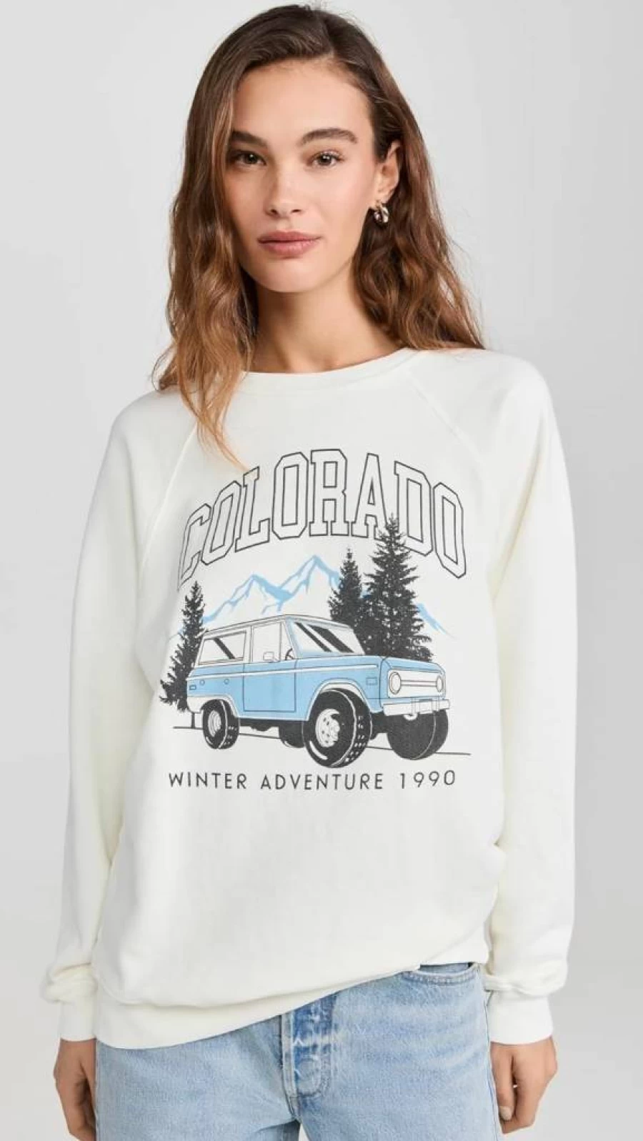 Original Retro Brand Women's Vintage Colorado Crewneck Sweatshirt - Soft Fleece Pullover with Classic State Design
