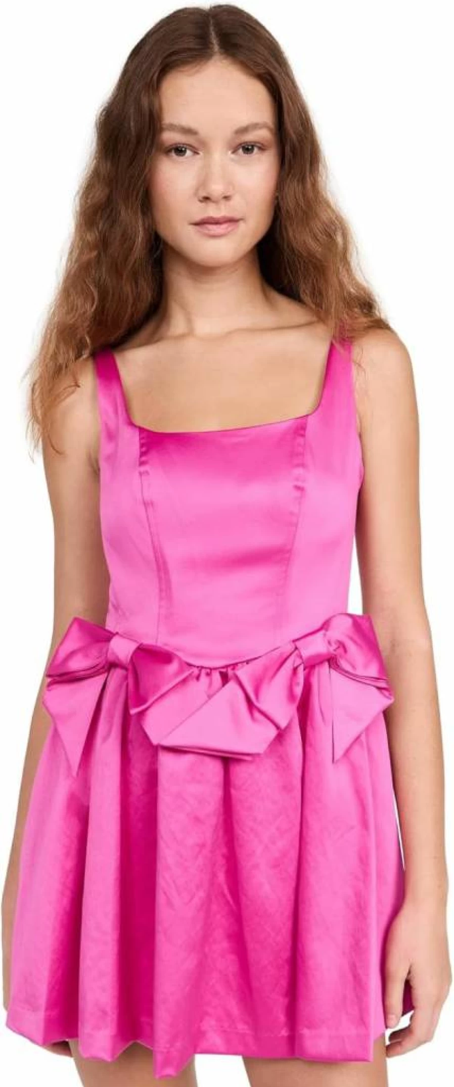 LOVESHACKFANCY Women's Bayer Floral Dress - Boho Chic Mini Dress with Ruffles