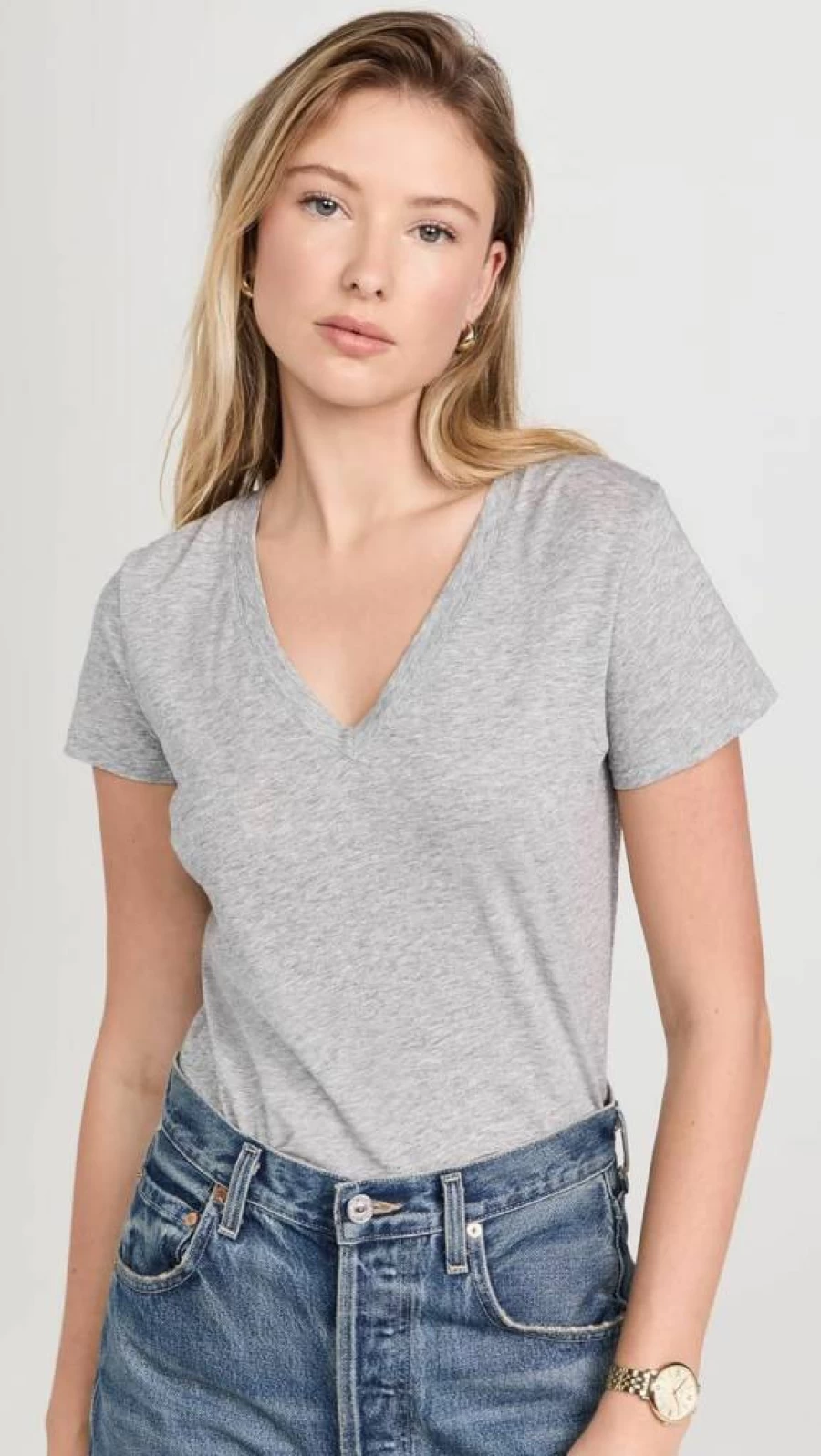Vince Women's Essential V-Neck T-Shirt - Soft Casual Basic Tee