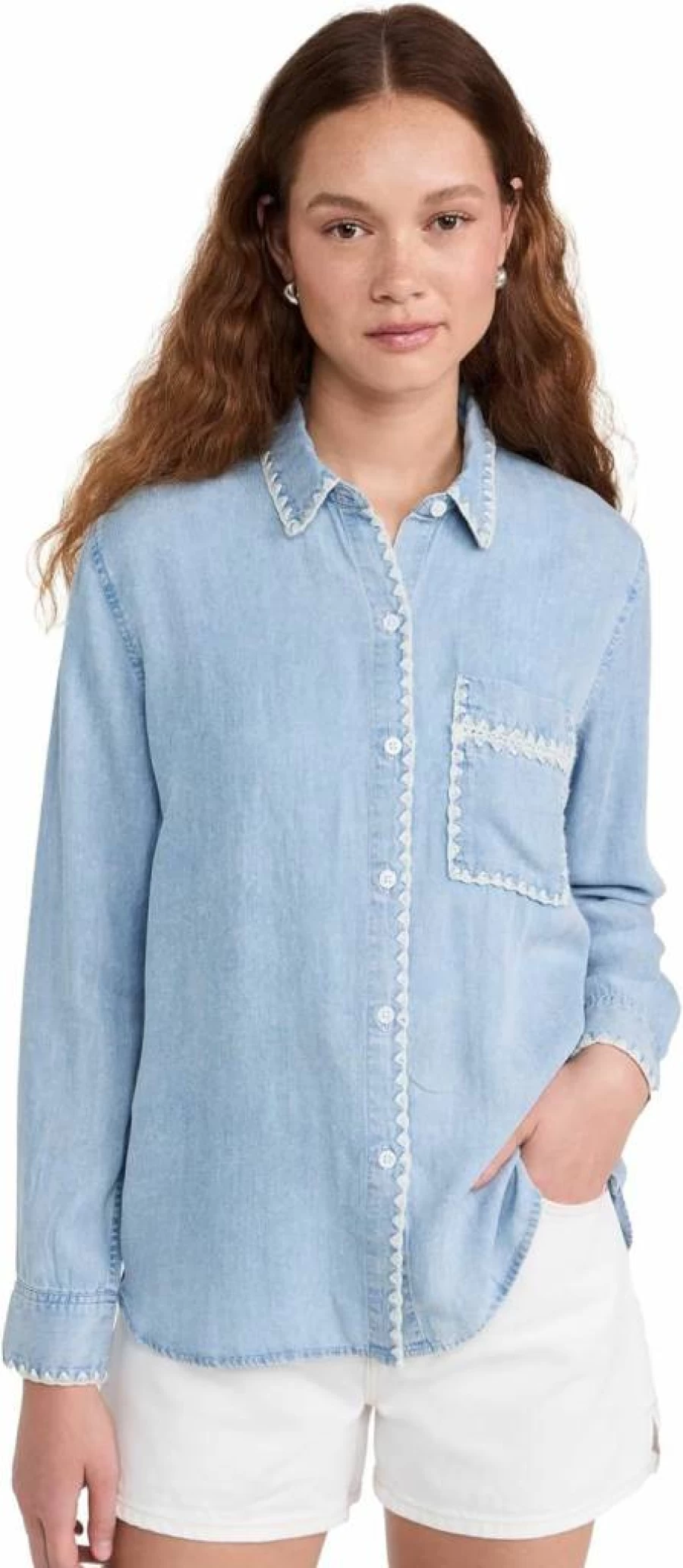 Rails Women's Saya Shirt - Soft Cotton Button-Down Top for Casual & Stylish Outfits