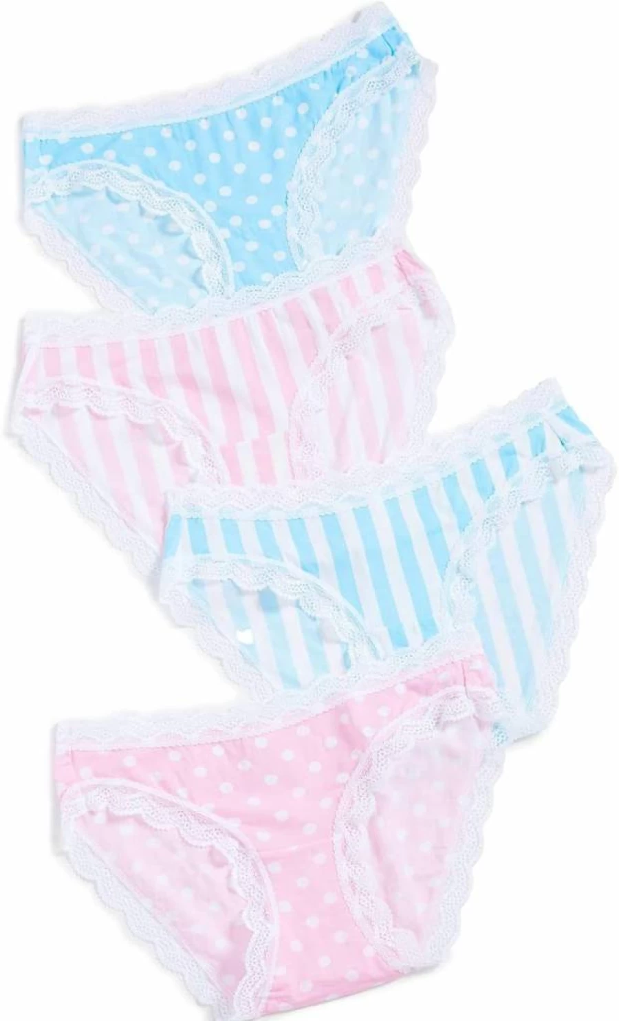 Stripe & Stare Women's Spotted & Striped Cotton Underwear 3-Pack